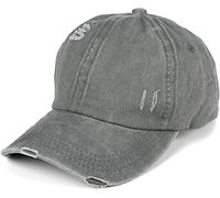 styleBREAKER Cappellino Baseball Donna Ponytail Cotone Destroyed,Grigio