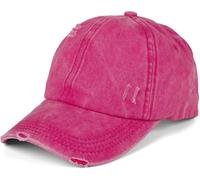 styleBREAKER Cappellino Baseball Donna Ponytail Cotone Destroyed,Rosato