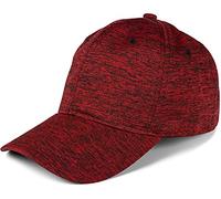 styleBREAKER Cappellino Baseball Melange 6 Pannelli Chiusura Strappo,Rosso