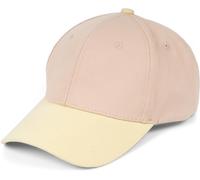 styleBREAKER Cappellino Baseball Unisex 6 Pannelli Bicolore,Beige-Giallo
