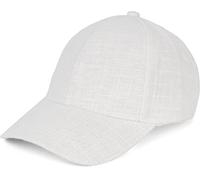 styleBREAKER Cappellino Baseball Unisex Estivo in Lino,Bianco