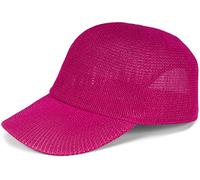 styleBREAKER Cappellino da baseball in paglia di carta, tinta unita, traspirante, con fibbia in metallo, regolabile, unisex con fascia per il sudore per uomo e donna, Colore: rosa., Taglia unica