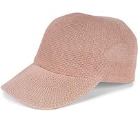 styleBREAKER Cappellino da baseball unisex in paglia, tinta unita, arioso estivo, fibbia in metallo regolabile 04023090, Rosa, Taglia unica