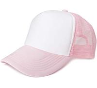 styleBREAKER Cappellino Trucker Unisex | Berretto con Rete,Bianco-Baby Rosa