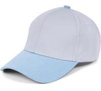 styleBREAKER Cappello da Baseball Unisex Bicolore Pastello, Cappellino a 6 Pannelli Multicolore, Cinturino Regolabile con Fibbia 04023095, Colore:Grigio Chiaro-Azzurro