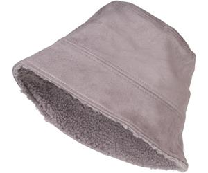 styleBREAKER Cappello da Pescatore Unisex Reversibile in Look Scamosciato/Pelliccia di Orsetto, Caldo Cappello Reversibile 2 in 1, Cappello a Secchiello Autunno Inverno 04025037, Colore:Grigio