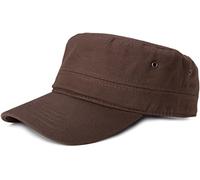 styleBREAKER Cappello Militare Unisex in Cotone Canvas, Berretto con Visiera Curva Regolabile per Uomo e Donna, Stile Pratico e Versatile per Ogni Occasione, Marrone Scuro