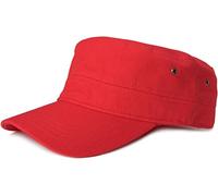 styleBREAKER Cappello Militare Unisex in Cotone Canvas, Berretto con Visiera Curva Regolabile per Uomo e Donna, Stile Pratico e Versatile per Ogni Occasione, Rosso