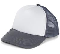 styleBREAKER Cappello Unisex con 5 Pannelli e Inserti in Mesh, Regolabile con Chiusura a clic, Leggero e Traspirante, Ideale per Uomo e Donna, Bianco-Grigio Scuro