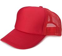 styleBREAKER Cappello Unisex con 5 Pannelli e Inserti in Mesh, Regolabile con Chiusura a clic, Leggero e Traspirante, Ideale per Uomo e Donna, Rosso
