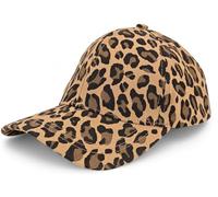 styleBREAKER Caschetto Baseball Donna con Motivo Leopardo, Basecap 6 Pannelli in Cotone, Visiera Curvata, Regolabile e Traspirante, Colore:Marrone