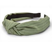 styleBREAKER Cerchietto da donna a righe con nodo | Cerchietto in tessuto largo 5,5 cm morbido ed elegante | Turbante Twist flessibile,Oliva