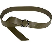 styleBREAKER Cintura a vita monocolore da donna con fibbia a forma di ferro di cavallo, monocolore, cintura all'anca, Onesize 03010120, colore:Oliva