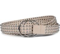 styleBREAKER Cintura da donna in vita con borchie a sfera e fibbia ad anello, Taglia unica/Onesize, Vintage Style, cintura borchiata 03010111, colore:Beige