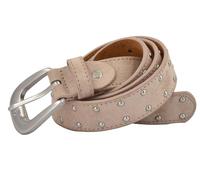 styleBREAKER Cintura donna borchie sferiche effetto velluto | Cintura 3 cm, interno in vera pelle bovina. Elementi senza nichel, vita 80-105 cm. Fibbia avvitata.