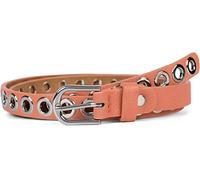 styleBREAKER Cintura stretta da donna con rivetti a pugno e finitura liscia opaca, stile vintage, può essere accorciata 03010109, colore:Albicocca, Taglia:95cm