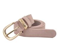 styleBREAKER Cinturón de Piel Auténtica 3cm | Cuero de Vaca Efecto Ante | Hebilla Oro Viejo Vintage | Cinturón para Vaqueros y Vestidos | Acortable, Rosé, 90cm