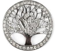 styleBREAKER ciondolo magnetico albero della vita per sciarpe, foulard o poncho con strass, spilla, donna 05050029, colore:Argento