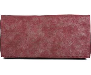 styleBREAKER clutch ripiegabile con design scamosciato a forma di busta, borsa 3-in-1, bretelle, maniglietta, borsa da spalla, donna 02012190, colore:Lampone