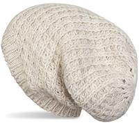 styleBREAKER Cuffia Beanie Unisex a Maglia Grossa, Lunga, Invernale 04024158, Colore:Beige