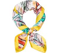styleBREAKER Foulard Donna Tropicale Pop Art Quadrato,Giallo