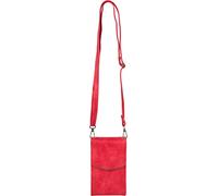 styleBREAKER Mini borsa a tracolla con patta a V e dettaglio in metallo | piccola borsa porta cellulare a tracolla | elegante borsa a tracolla con scomparti per carte per donna,Rosso