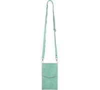 styleBREAKER Mini borsa a tracolla con patta a V e dettaglio in metallo | piccola borsa porta cellulare a tracolla | elegante borsa a tracolla con scomparti per carte per donna,Turchese