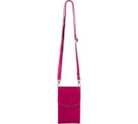 styleBREAKER Mini borsa a tracolla con patta a V e dettaglio in metallo | piccola borsa porta cellulare a tracolla | elegante borsa a tracolla con scomparti per carte per donna,Lampone