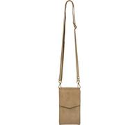 styleBREAKER Mini borsa a tracolla con patta a V e dettaglio in metallo | piccola borsa porta cellulare a tracolla | elegante borsa a tracolla con scomparti per carte per donna,Marrone chiaro