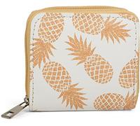styleBREAKER Mini Portafoglio Donna Motivo Ananas,Bianco-arancio
