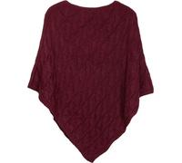 styleBREAKER Poncho Donna trecce,Maglia Grossa | Poncho triangolare, lunghezza schiena 80cm, elastico, taglia unica, tessuto morbido e caldo, senza maniche.