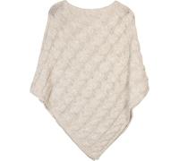 styleBREAKER Poncho Donna trecce,Maglia Grossa | Poncho triangolare, lunghezza schiena 80cm, elastico, taglia unica, tessuto morbido e caldo, senza maniche.
