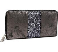 styleBREAKER Portafoglio donna a righe con paillettes 19x9,Antico-Antracite