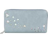 styleBREAKER Portafoglio donna con stelle traforate,Blu