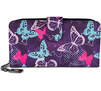 styleBREAKER Portafoglio donna farfalla vintage,Viola