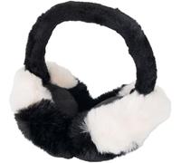 styleBREAKER scaldaorecchie da donna in morbida pelliccia di orsacchiotto, bicolore - caldi e accoglienti paraorecchie per l'inverno 04026069, colore:Nero-Crema