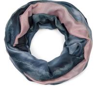 styleBREAKER Sciarpa ad anello da donna con elegante sfumatura acquerello, sciarpa a tubo leggera e morbida, multicolore 01017163, colore:Nero-Grigio