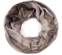 styleBREAKER Sciarpa ad anello da donna con elegante sfumatura acquerello, sciarpa a tubo leggera e morbida, multicolore 01017163, colore:Marrone Scuro-Talpa