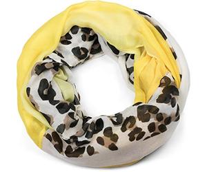 styleBREAKER Sciarpa ad anello donna,Giallo-Curry