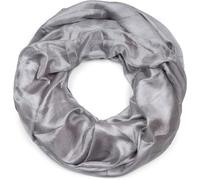 styleBREAKER Sciarpa ad anello donna,tinta unita, viscosa, Grigio