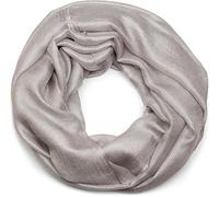 styleBREAKER Sciarpa ad anello donna,tinta unita, viscosa, Grigio chiaro