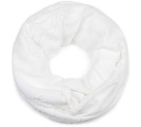 styleBREAKER Sciarpa ad anello unisex con superficie testurizzata e consumata in look vintage distrutto, sciarpa a tubo, foulard 01016191, colore:Bianco