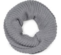 styleBREAKER Sciarpa ad anello unisex in maglia fine invernale,Grigio