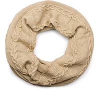 styleBREAKER Sciarpa ad anello unisex,maglia a trecce, Beige