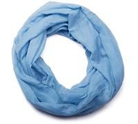 styleBREAKER Sciarpa ad anello unisex,tinta unita, viscosa, Blu
