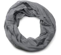styleBREAKER Sciarpa ad anello unisex,tinta unita, viscosa, Grigio scuro