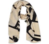 styleBREAKER Sciarpa da donna con motivo a linee grafiche | Sciarpa invernale XXL morbida | Telo grande con design a linee geometriche, stola, accessorio autunno inverno, colore:Nero-Crema