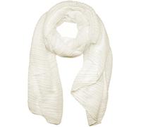 styleBREAKER Sciarpa da donna con superficie leggermente plissettata, leggera e versatile, elegante foulard con pieghe fluide, morbido e confortevole, 96x192 cm, colore:Bianco (Crema-Bianco)
