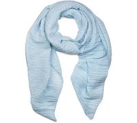 styleBREAKER Sciarpa da donna con superficie leggermente plissettata, leggera e versatile, elegante foulard con pieghe fluide, morbido e confortevole, 96x192 cm, colore:Blu chiaro