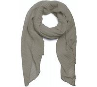 styleBREAKER Sciarpa da donna con superficie leggermente plissettata, leggera e versatile, elegante foulard con pieghe fluide, morbido e confortevole, 96x192 cm, colore:Grigio
